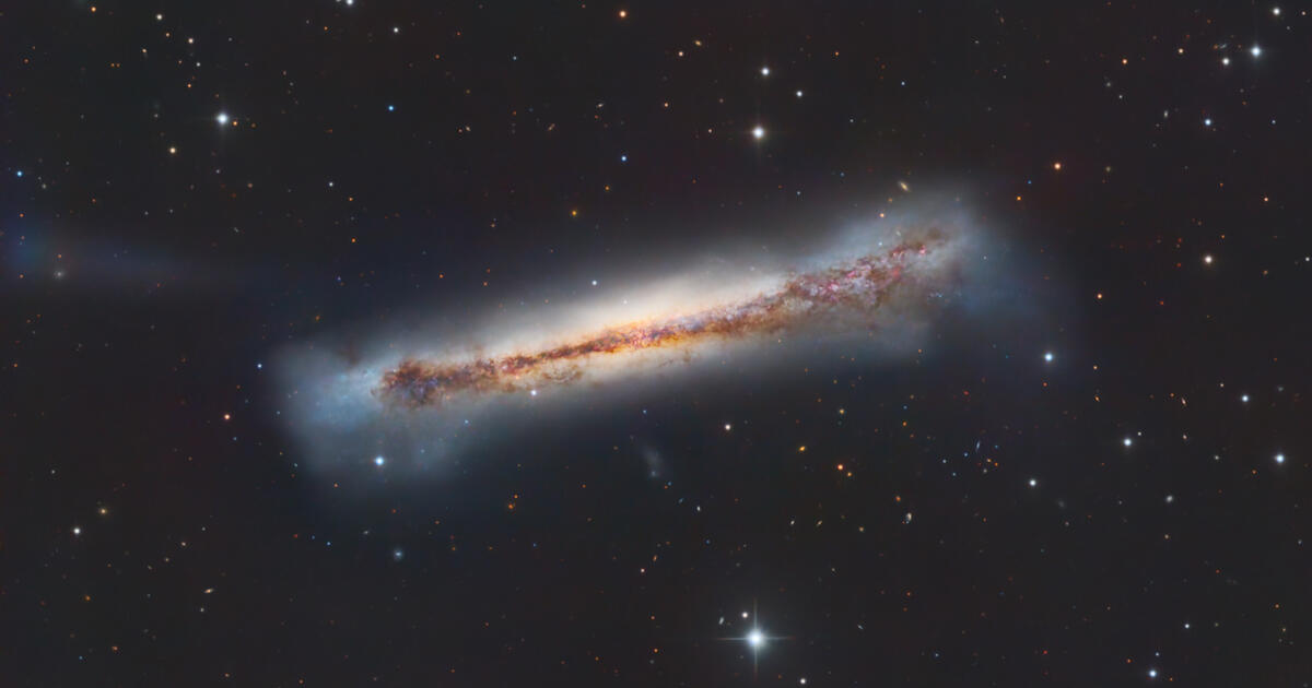 Hamburger Galaxy NGC 3628 | Telescope Live